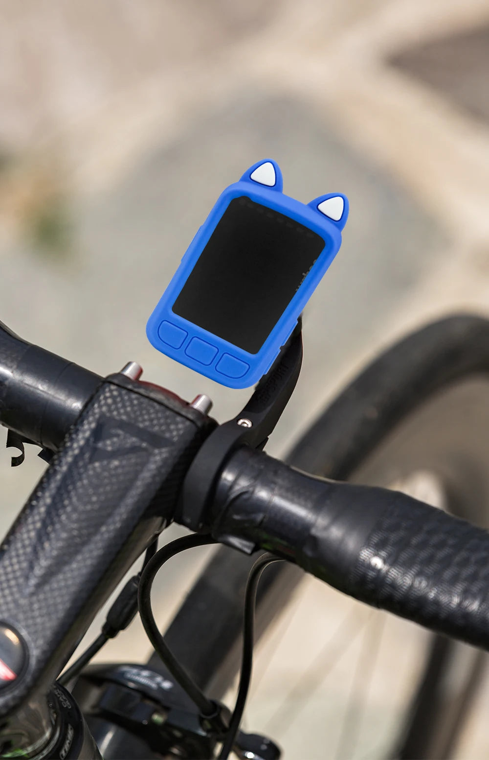 Silicone Case WITH CAT EARS For Elemnt BOLT V2 Bicycle Computer